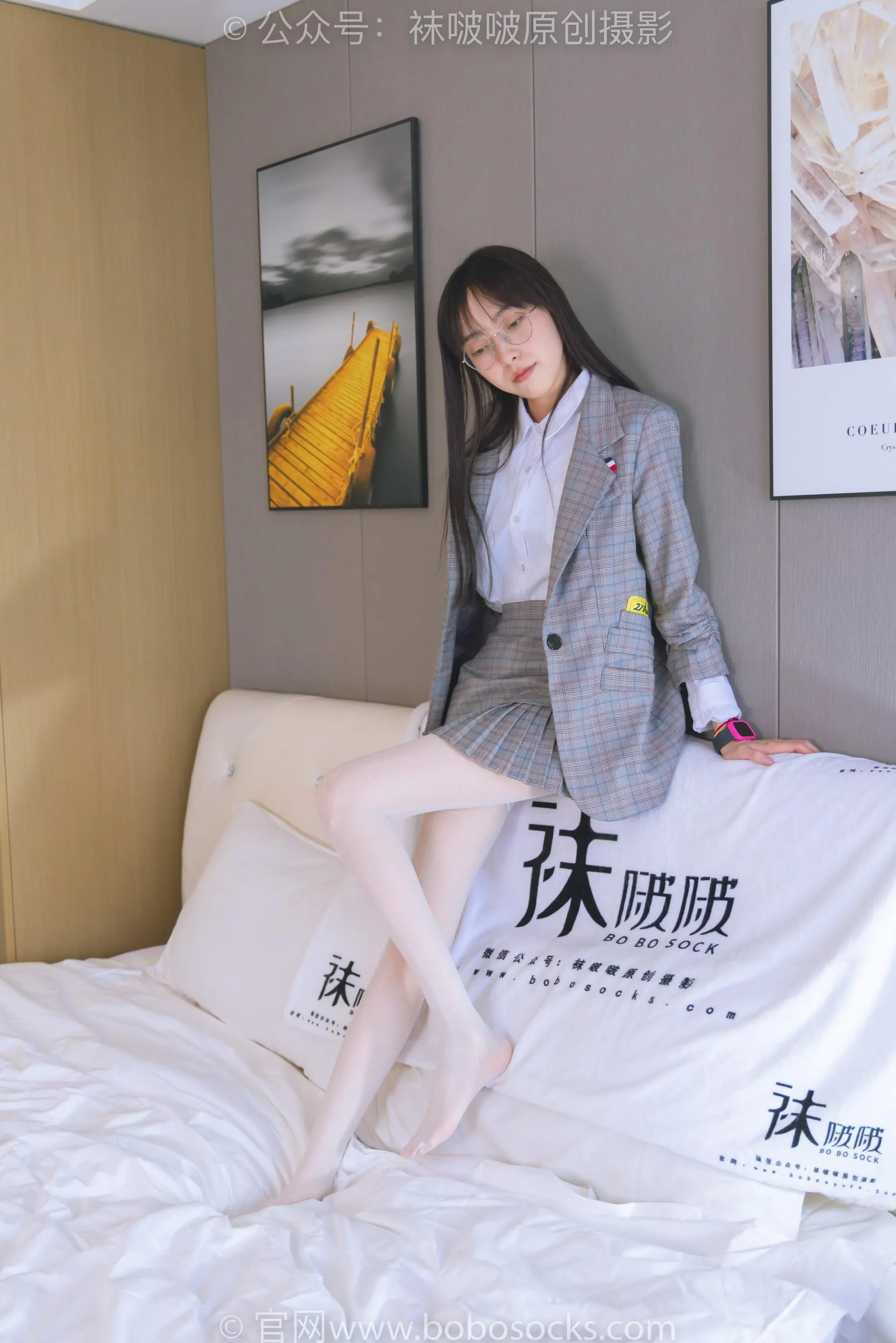[BoBoSocks袜啵啵]NO.202 稚予-皮鞋、白色蕾丝丝袜、ol风[23] [53P]插图5